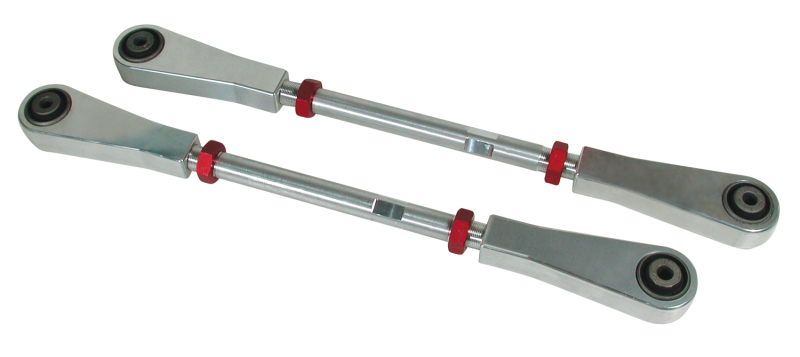 Mini Cooper Coilover Suspension Kit - Rear - SPC Performance - Adjustable Camber Arm - Silver and Red - `03-`10
